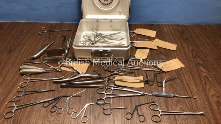 Job Lot of Small Bone Surgical Instruments in Metal Tray