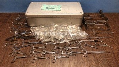 Job Lot of Various Surgical Instruments in Metal Tray