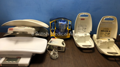 Mixed Lot Including 1 x Masimo Signal Extraction Pulse Oximeter (Powers Up) 1 x LSU Suction Unit with Cup and Lid (Powers Up) 3 x Seca Weighing Scales