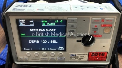 Zoll E Series Defibrillator Including ECG, NIBP, CO2 and SpO2 Options with Battery - Flat (Powers Up with Stock Battery) - 2
