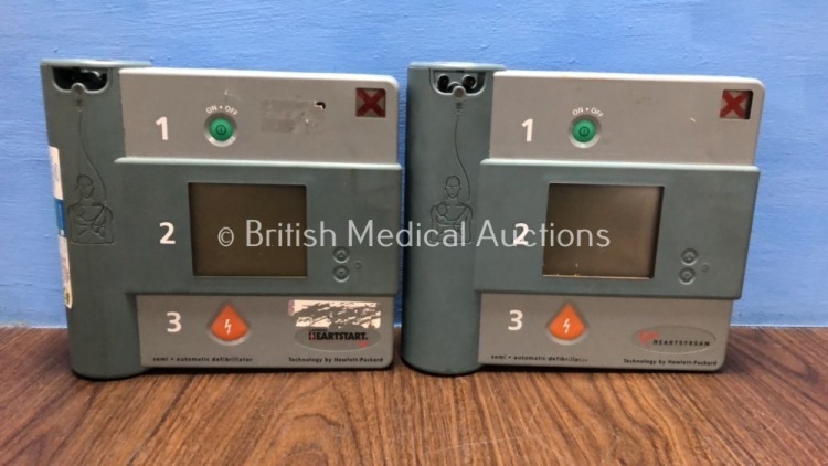 1 x Hewlett Packard Heartstream Semi Automatic Defibrillator and 1 x Laerdal Heartstart FR Defibrillator (Both Power Up when Tested with Stock Batteri