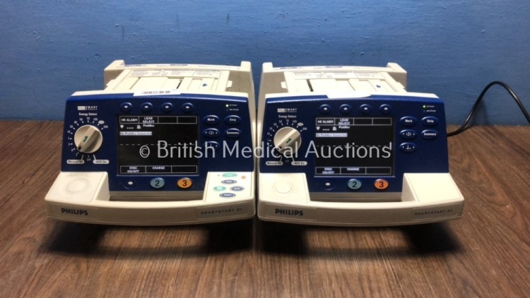 1 x Philips HeartStart XL Smart Biphasic Defibrillator with Pacer,ECG and Printer Options and 1 x Philips HeartStart XL Smart Biphasic Defibrillator w