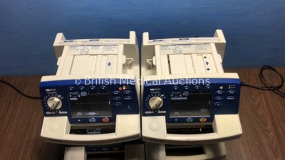 4 x Philips HeartStart XL Smart Biphasic Defibrillators with ECG and Printer Options (All Power Up) * SN US00461696 / US00124921 / US00591739 / US0044 - 3