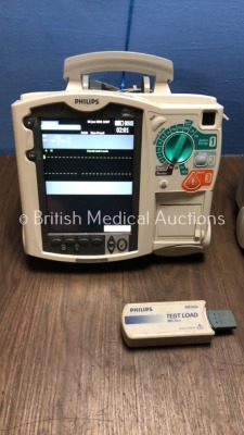 2 x Philips Heartstart MRx Defibrillators Including Pacer, ECG and Printer Options with 2 x Philips M3539A Batteries, 2 x Philips M3538 Module, 2 x Pa - 2