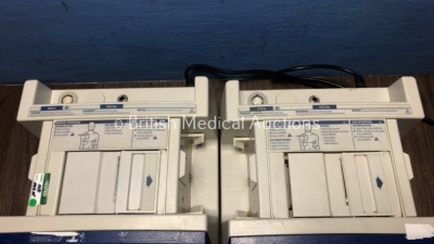 2 x Philips HeartStart XL Smart Biphasic Defibrillators with Pacer,ECG and Printer Options (Both Power Up) * SN US00936709 / US00443835 * - 3