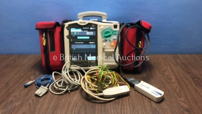 Philips HeartStart MRx Defibrillator with NBP,ECG,SpO2 and Printer Options,1 x Battery,1 x Paddle Lead,1 x Philips Test Load,1 x SpO2 Finger Sensor,1