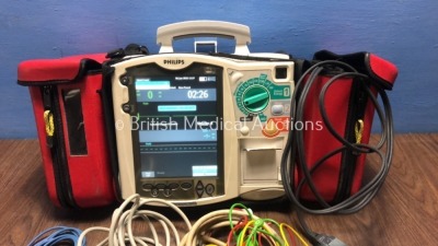 Philips HeartStart MRx Defibrillator with NBP,ECG,SpO2 and Printer Options,1 x Battery,1 x Paddle Lead,1 x Philips Test Load,1 x SpO2 Finger Sensor,1 - 3