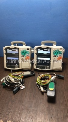 2 x Philips Heartstart MRx Defibrillators Including Pacer, ECG and Printer Option with 2 x Philips M3539A Batteries, 2 x Philips M3538 Module, 2 x Pad