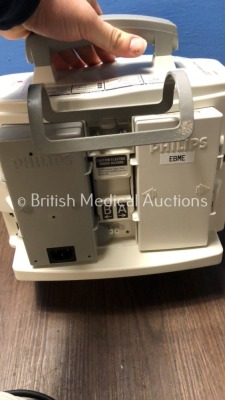 2 x Philips Heartstart MRx Defibrillators Including Pacer, ECG and Printer Option with 2 x Philips M3539A Batteries, 2 x Philips M3538 Module, 2 x Pad - 9