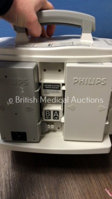 2 x Philips Heartstart MRx Defibrillators Including Pacer, ECG and Printer Options, 1 x with CO2 Option with 2 x Philips M3539A Batteries, 2 x Philips - 7