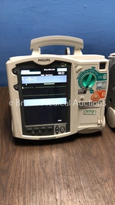 2 x Philips Heartstart MRx Defibrillators Including Pacer, ECG and Printer Options, with 2 x Philips M3539A Batteries, 2 x Philips M3538 Modules (Bot - 2