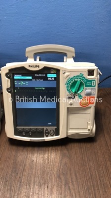 2 x Philips Heartstart MRx Defibrillators Including Pacer, ECG and Printer Options, with 2 x Philips M3539A Batteries, 2 x Philips M3538 Modules (Bot - 3