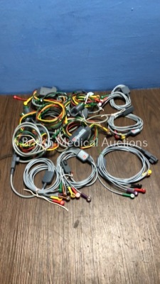 5 x Physio Control Ref 11111-000019 ECG Leads and 5 x Physio Control 11111-000023 ECG Leads