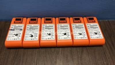 6 x Cardiac Science Powerheart G5 Batteries (Untested)