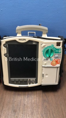 2 x Philips Heartstart MRx Defibrillators with CO2 and Printer Options (Both Power Up with Donor Battery - Battery Not Included)