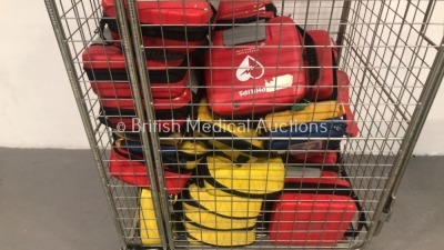 Large Quantity of Philips Red and Yellow Defibrillator Bags and Samaritan PAD Defibrillator Bags in Cage (Not Included) - 2