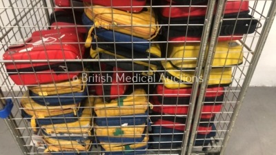Large Quantity of Philips Red and Yellow Defibrillator Bags and Samaritan PAD Defibrillator Bags in Cage (Not Included) - 3