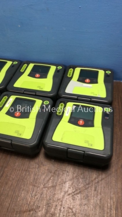 6 x Zoll AED Pro Defibrillators (Unable to Power Test Due to No Batteries - 3 x Damaged Screen)