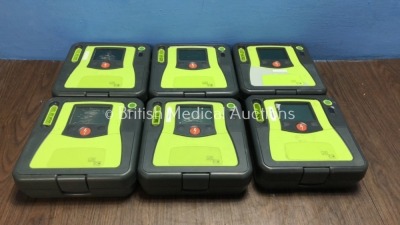 6 x Zoll AED Pro Defibrillators (Unable to Power Test Due to No Batteries - 3 x Damaged Screen)