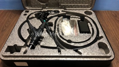 Fujinon EG-530N Video Gastroscope in Case - Engineer's Report : Optics - No Fault Found, Angulation - Not Reaching Specification, Requires Adjustment,