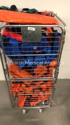 Mixed Cage of Ambulance Equipment Including Ferno Frac-immobilisers and Bags (Cage Not Included)