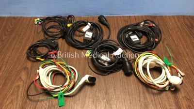 Job Lot of ECG Leads Including 3 x Zoll 8000-1006-12 and 2 x Zoll 8300-0803-12