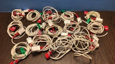 Job Lot of 14 x Masimo Red LNC-10 SpO2 Connection Leads