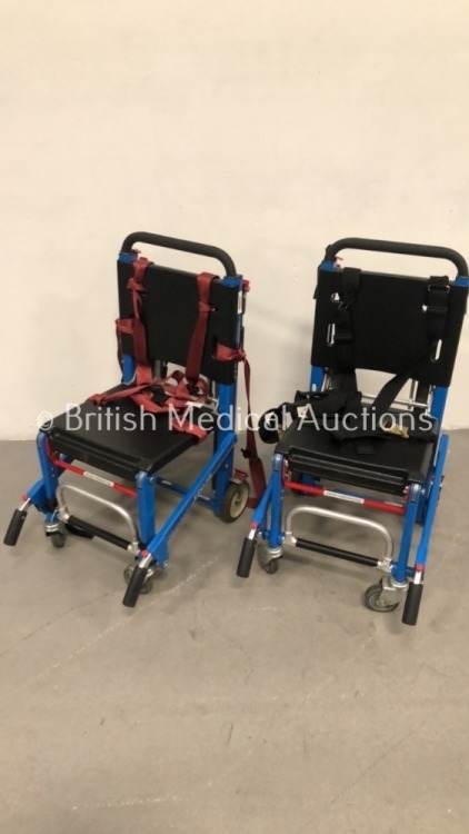 2 x Ferno EZ Glide Evacuation Chairs *S/N 08-084461 / 08-084462*