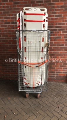 Cage of 16 Spinal Boards