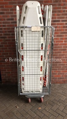 Cage of 13 Spinal Boards