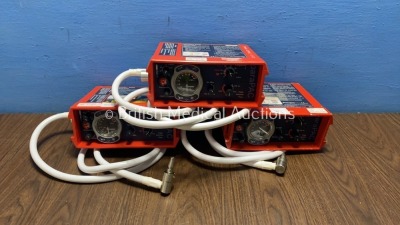 3 x Smith paraPAC 200D MRI Compatible Ventilators with 3 x Hoses