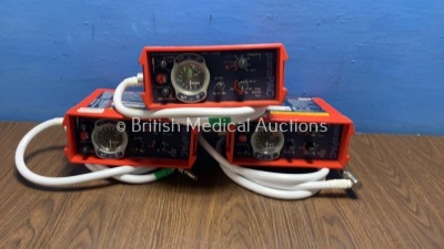 3 x Smith paraPAC 200D MRI Compatible Ventilators with 3 x Hoses