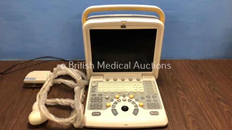 Chison Q6VET Digital Color Doppler Ultrasound with Chison V4C40L 4.5MHz Transducer / Probe (Powers Up with Blank Screen)