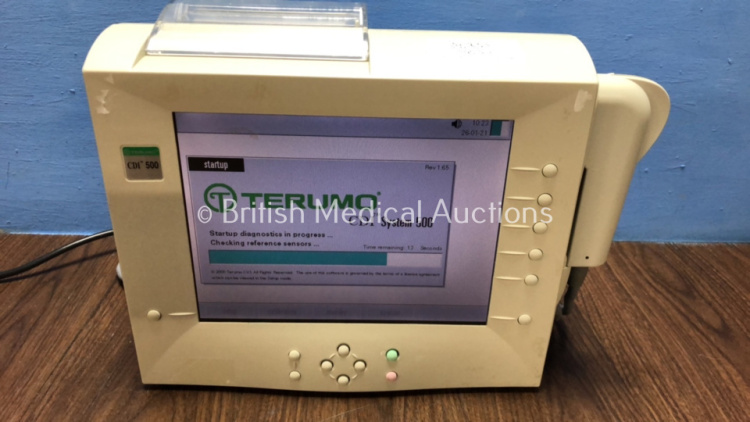 Terumo CDI 500 Blood Parameter Monitoring System Software Version 1.65 with 2 x Probes *Mfd 2008*(Powers Up) *3833*