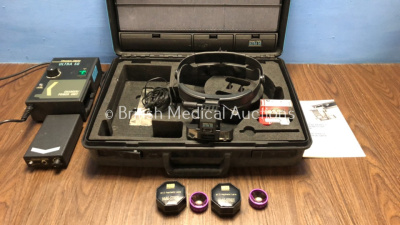 Clement Clarke Ultra 50 Indirect Ophthalmoscope with 2 x Haag-Streit 81 D Aspheric Lenses in Carry Case