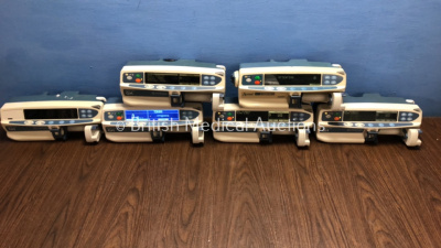 5 x Carefusion Alaris Plus GH Syringe Pumps and 1 x Asena CC MK III Syringe Pump (5 x Power Up, 1 x No Control Panel and 1 x Casing Damage) *800282069 / 8003098767 / 800282062 / 800281451 / 200003880 / 800281404*