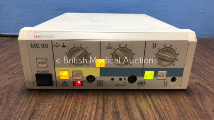 KLS Martin MS 80 Electrosurgical Unit (Powers Up)