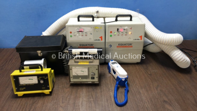 Mixed Lot Including 2 x Smiths Medical Level 1 Equator Convective Warmers with Hoses (Both Power Up) 1 x Series 900 Mini Instruments Mini Monitor (Untested Due to No Power Supply) 1 x Mini Instruments Type 540 Scintillation Meter (Untested Due to No Power