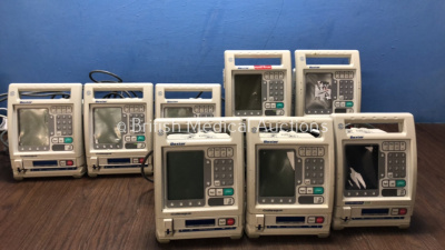 Job Lot of Pumps Including 6 x Baxter Colleague Infusion Pumps (3 Power Up, 1 No Power, 2 with Fault-See Photos) 2 x Baxter Colleague 3 Infusion Pumps (1 Powers Up, 1 No Power)