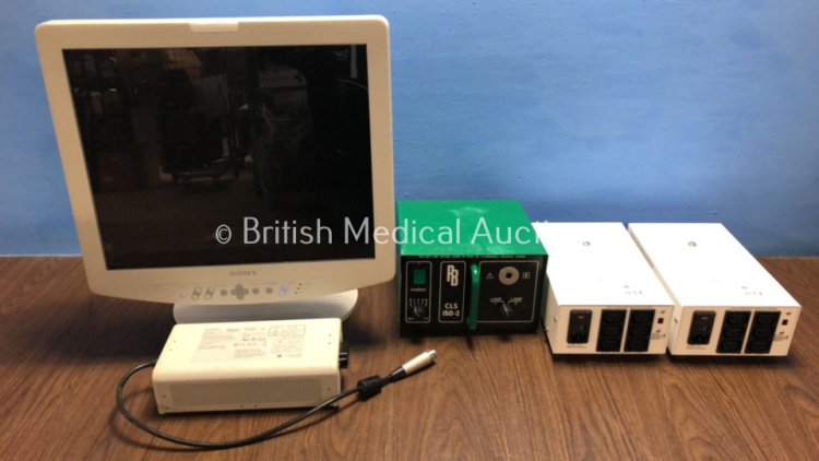 Mixed Lot Including 1 x Sony LMD-1950MD with AC Adaptor, 1 x RB CLS 150-2 Light Source and 2 x Toroid Medical Grade Isolation Transformers