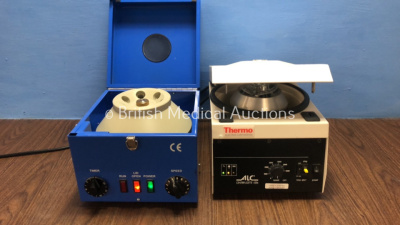 1 x Thermo ALC Centrifugette 4206 (Lid will Not Stay Up) and 1 x Capricorn CEP 2000 Centrifuge (Both Power Up) *GH*