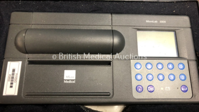 Mixed Lot Including 1 x Toshiba PLF-703NT Linear Array Probe in Case, 1 x Keymed Advanced Dilators in Case and 1 x Micro Medical MicroLab 3300 Spirometer in Case - 5