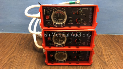 3 x Smith paraPAC 200D MRI Compatible Ventilators with Hoses *0112233 / 1002320 / 1802215*