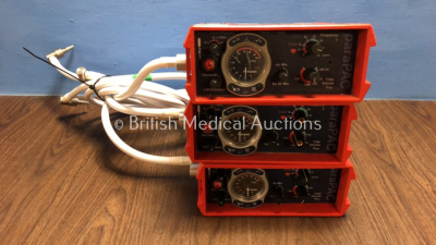 3 x Smith paraPAC 200D MRI Compatible Ventilators with Hoses *0914826 / 0312469 / 0803298*