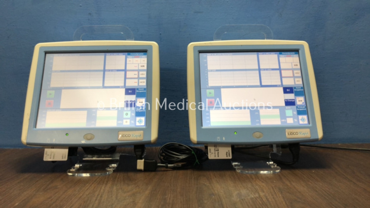 2 x LiDCO Rapid Hemodynamic Monitors (Both Power Up)