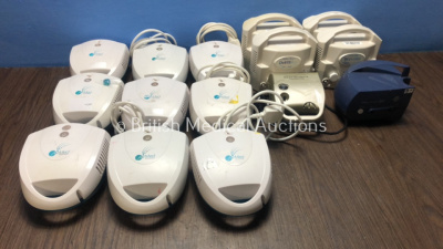 Job Lot Including 9 x AirMed 1000 Nebulizers, 4 x DeVilbiss Pulmo-Aide Compact Compressors, 1 x Respironics Inspiration Elite and 1 x Pari TurboBoy SX