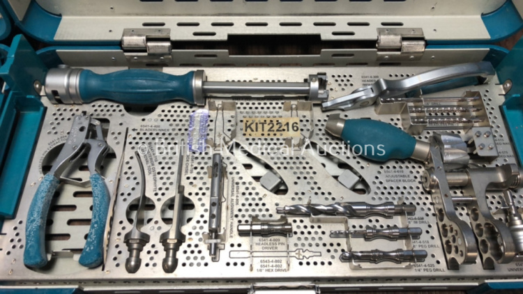 2 x Stryker Triathlon Surgical Sets Including 1 x PS Femoral and Tibial Trialing and 1 x Miscellaneous Instruments (Some Missing Pieces)