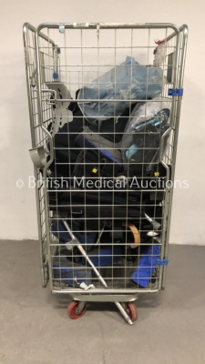 Mixed Cage of Evac-U- Splints, Leg Supports and Crutches (Cage Not Included)