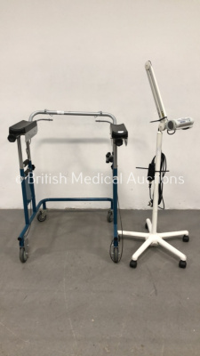 1 x Bariatric Walking Aid and 1 x Galderma Aktilite on Stand (Powers Up)