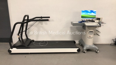 Cambridge Heart Stress Test Machine with Accessories Including Pathfinder SL Computer Tower, 2 x Monitors, Printer and Keyboard and Full Vision Treadmill (Powers Up) (95640016587)